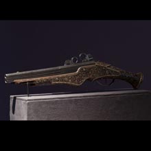 Pistolet dwulufowy z zamkami kołowymi, lufy sygnowane „Hans Menzer”, łoże sygnowane<br />„H D H”