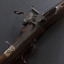 Wheel-lock rifle - detail