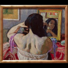 Woman Combing Her Hair